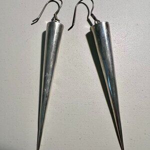 Sterling Spike Drop Earrings